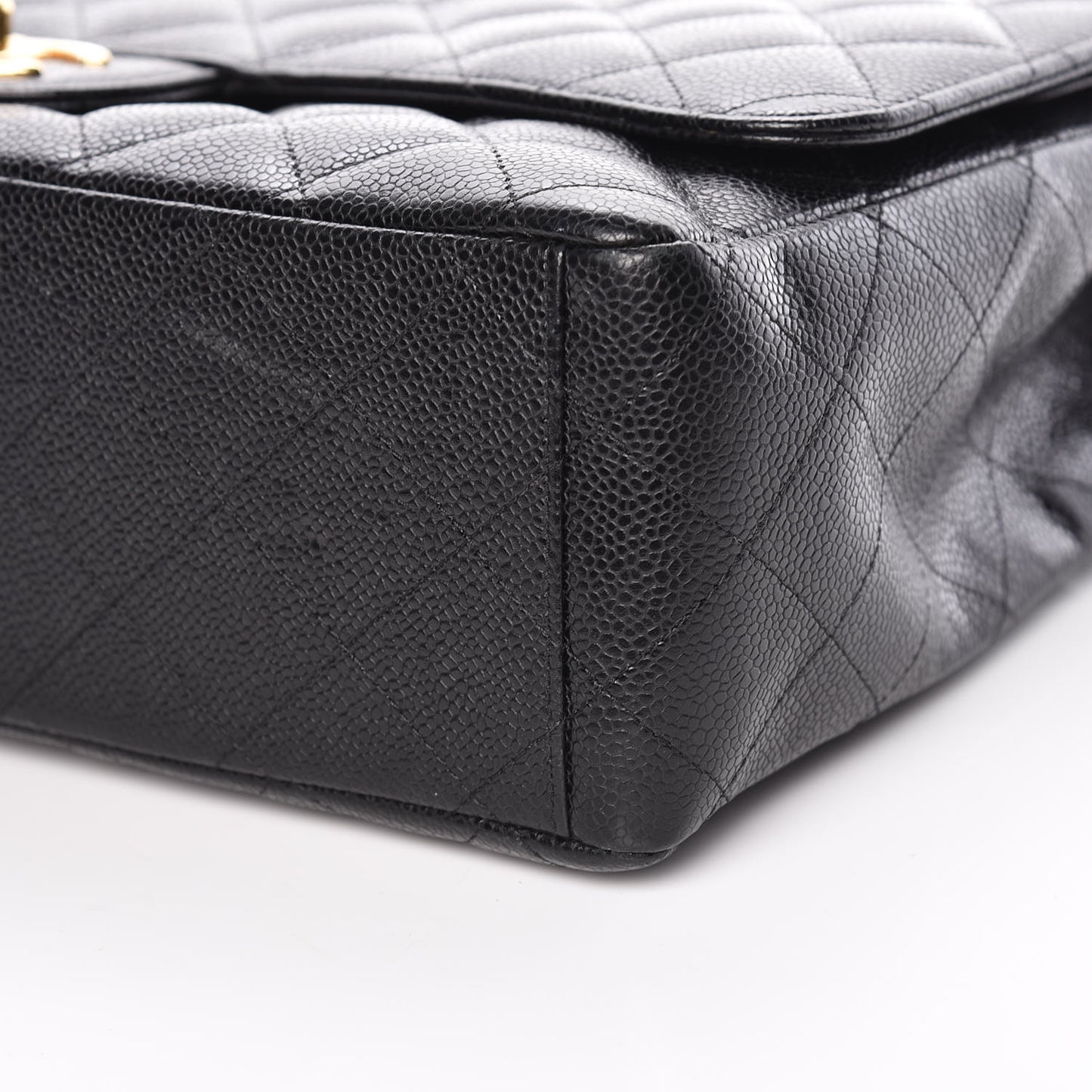 Caviar Quilted Maxi Double Flap Black