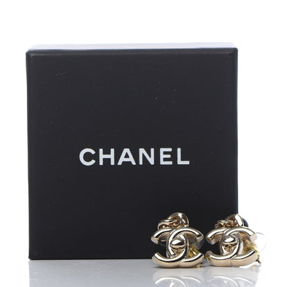 Chanel Lambskin CC Turnlock Drop Earrings Gold Black 5 of 5