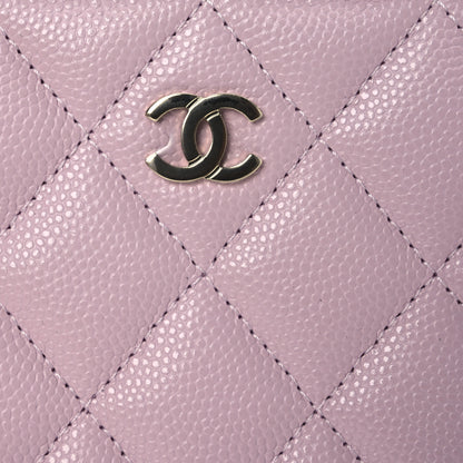 Chanel Caviar Quilted Large Gusset Zip Around Wallet Light Pink 11 of 13