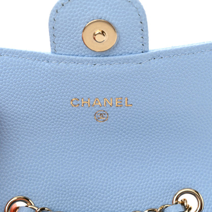 Chanel Caviar Quilted Mini Chain Belt Bag Light Blue 6 of 12