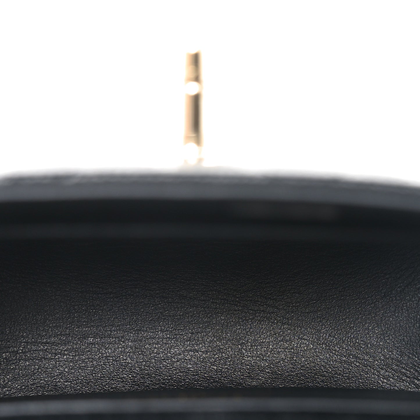 Caviar Quilted Nano Coco Handle Clutch With Chain Black