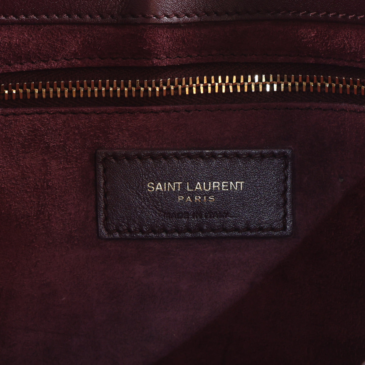 Saint Laurent Patent Le 5 A 7 Hobo Bordeaux 6 of 10