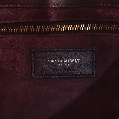 Saint Laurent Patent Le 5 A 7 Hobo Bordeaux 6 of 10
