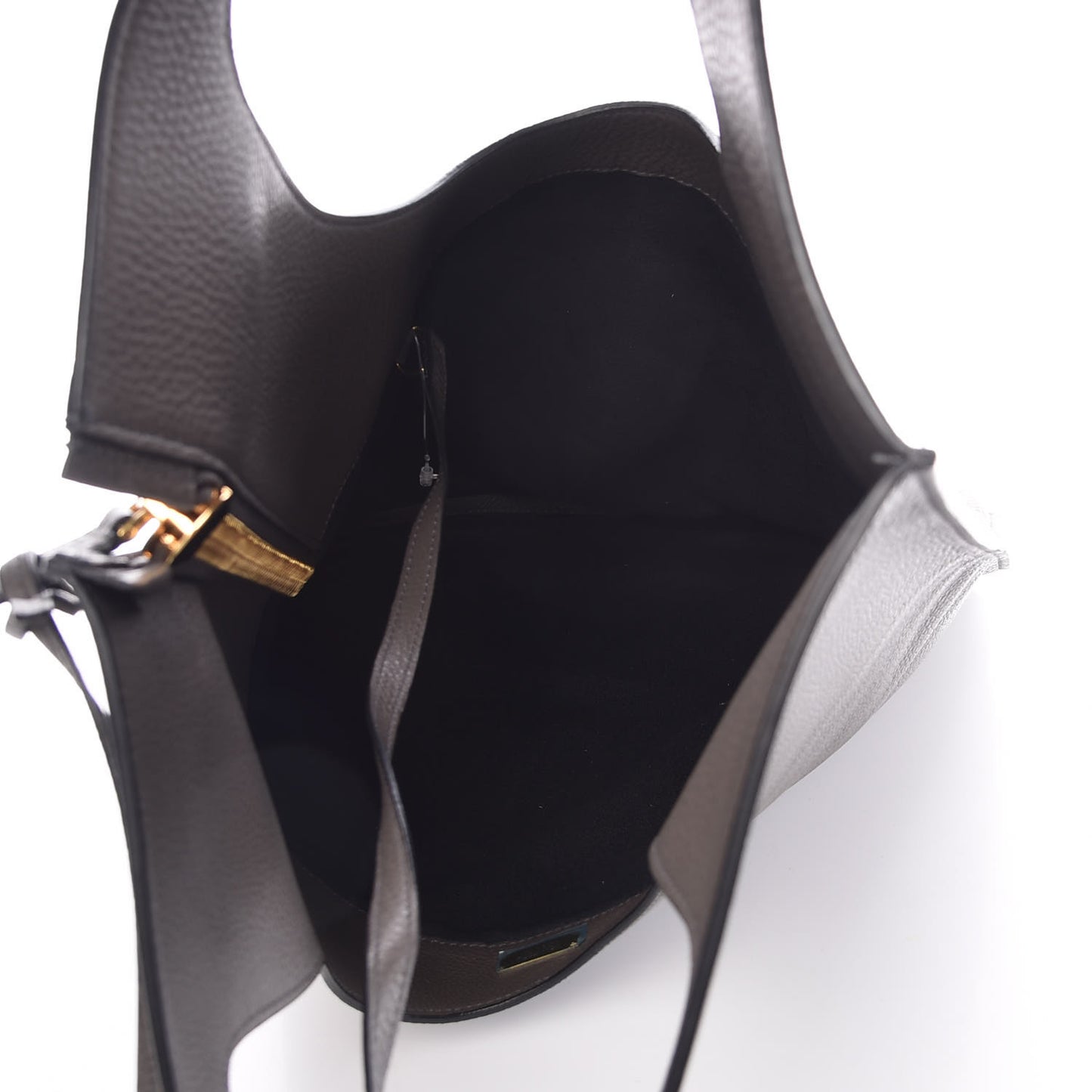 Calfskin Large Alix Padlock Zip Shoulder Bag Graphite