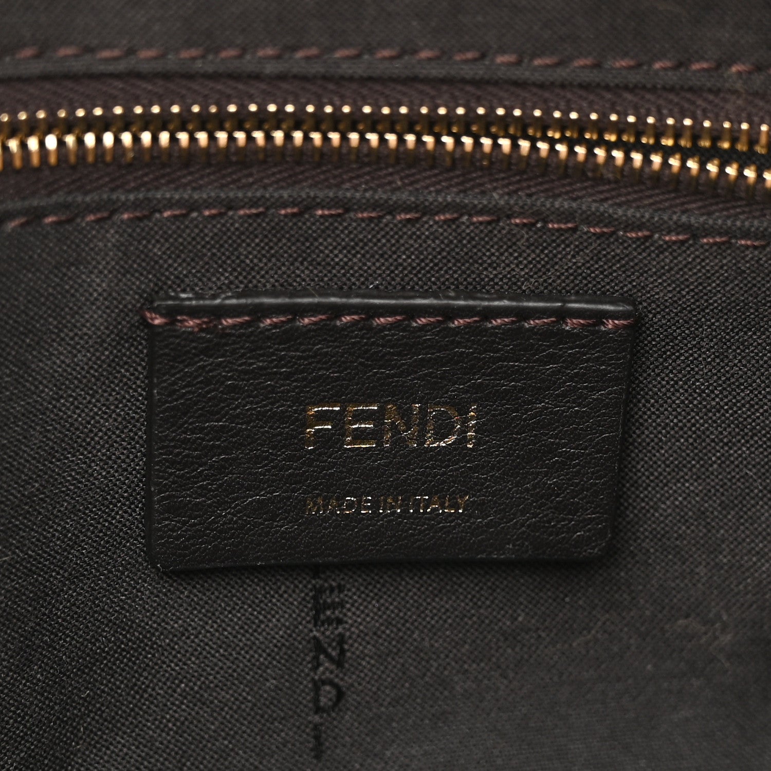 Fendi Glazed Fabric Vitello Century FF 1974 Stamp Patch Mini Boston Box Bag Mogano Panna Caramello 6 of 13