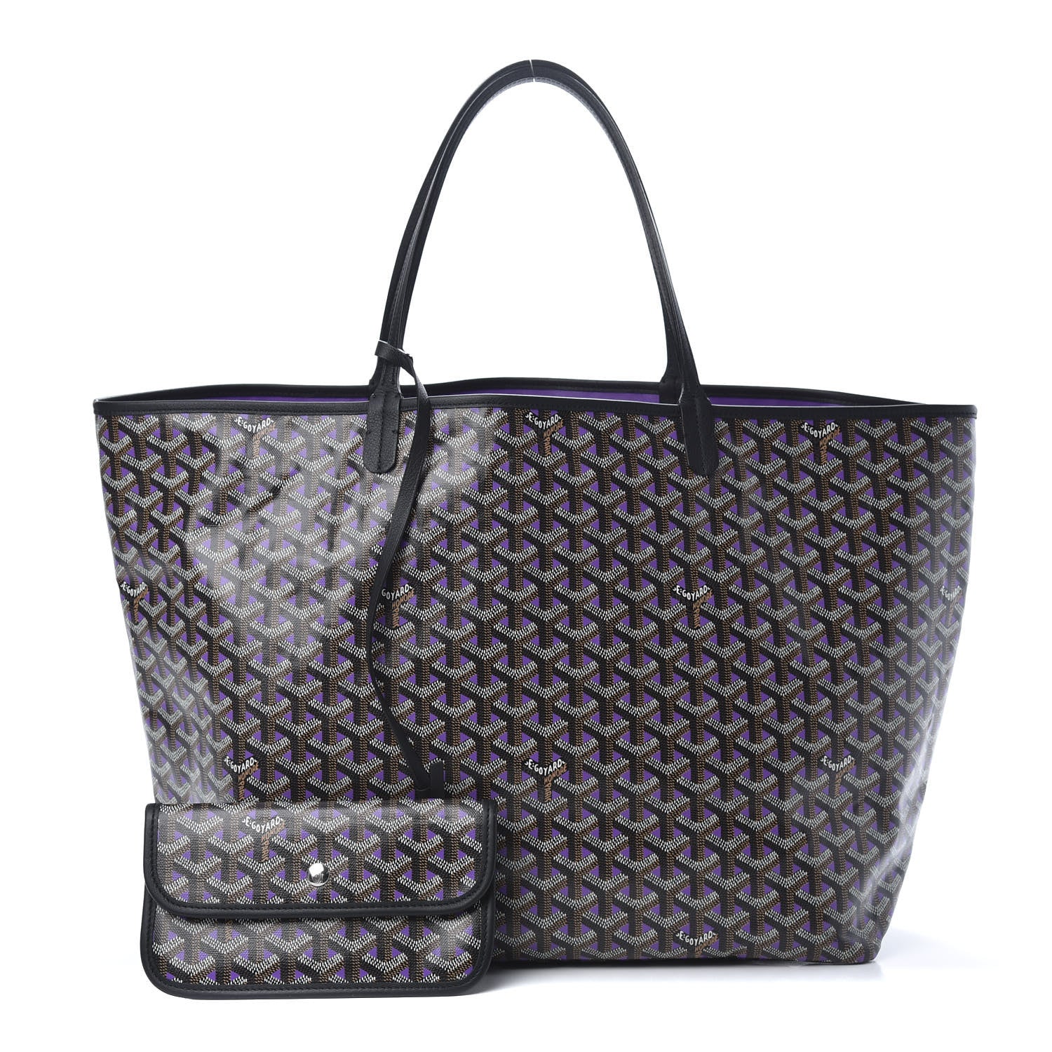 Goyard Goyardine Saint Louis Claire Voie GM Black Purple 1 of 11