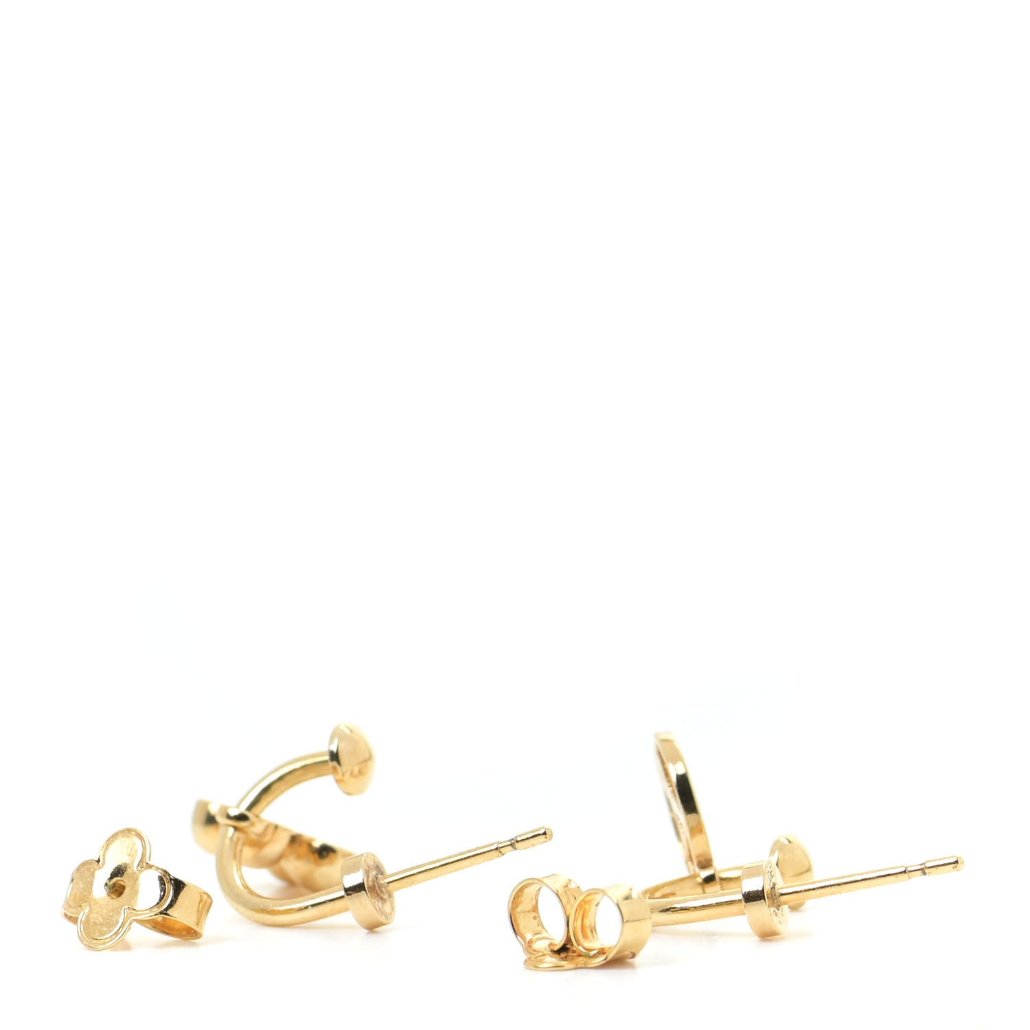 Louis Vuitton Brass Blooming Earrings Gold 3 of 7