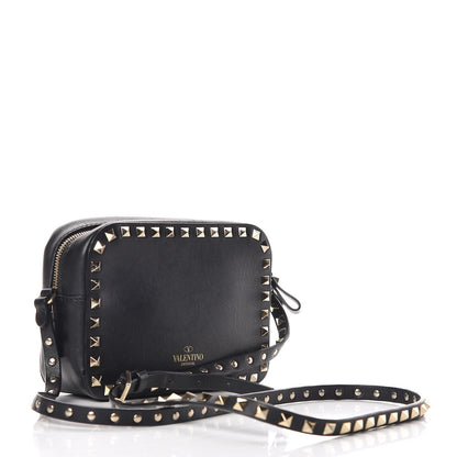 Valentino Garavani Calfskin Rockstud Camera Crossbody Bag Black 3 of 10