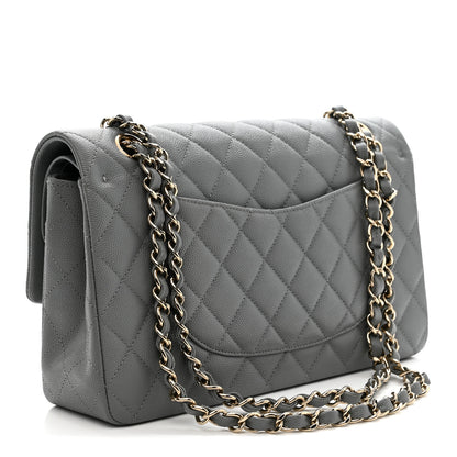 Chanel Caviar Quilted Medium Double Flap Grey 3 of 11