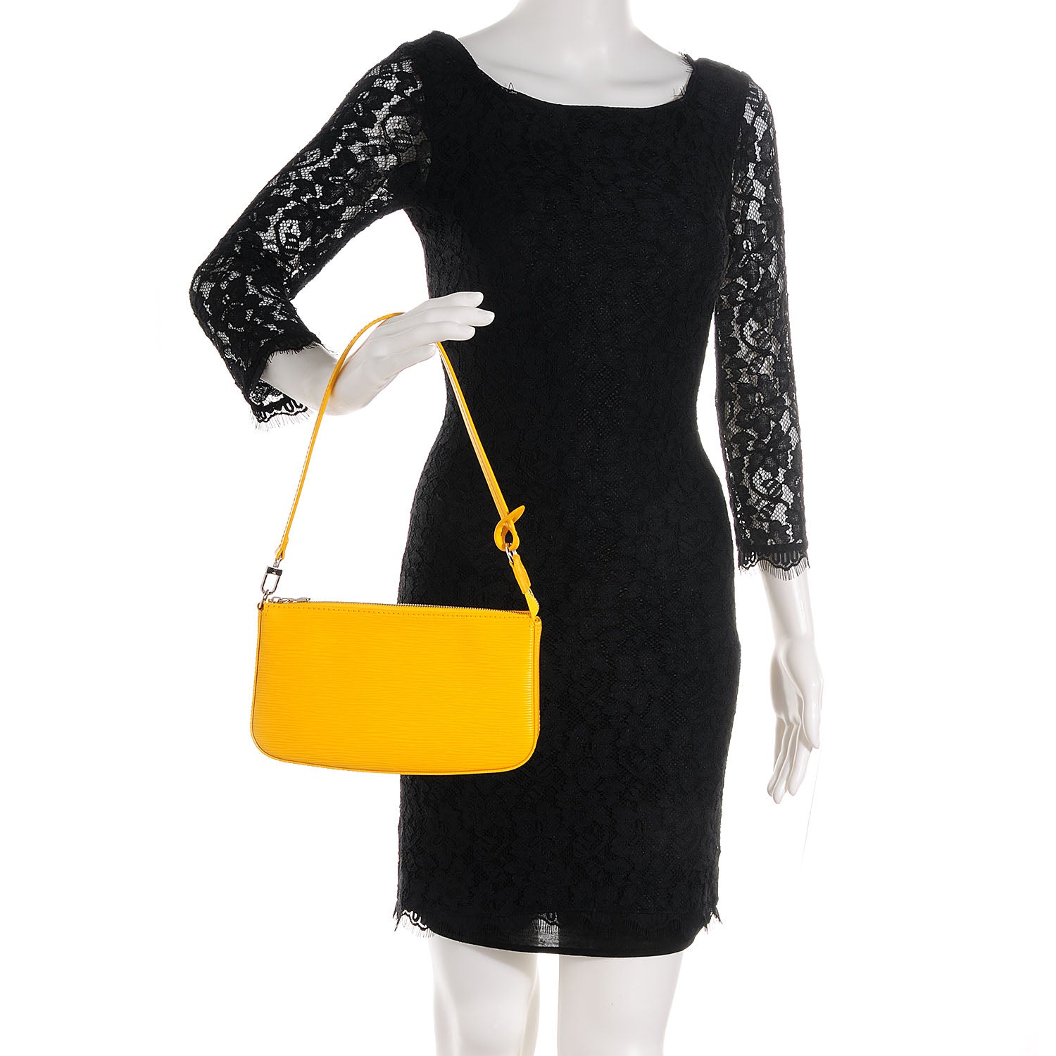 Louis Vuitton Epi Pochette Accessories NM Citron 2 of 7