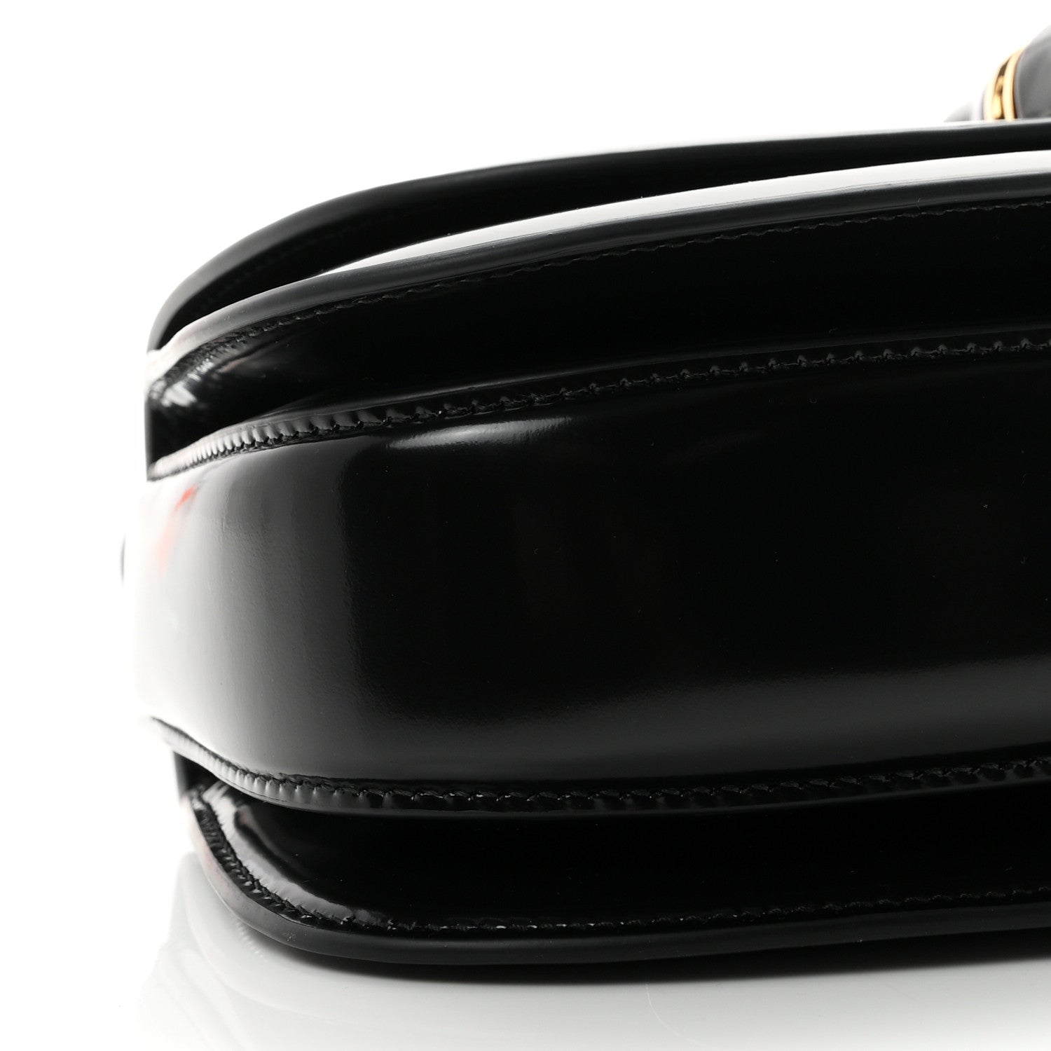 Gucci Shiny Polished Calfskin Medium Bamboo Diva Black 9 of 10