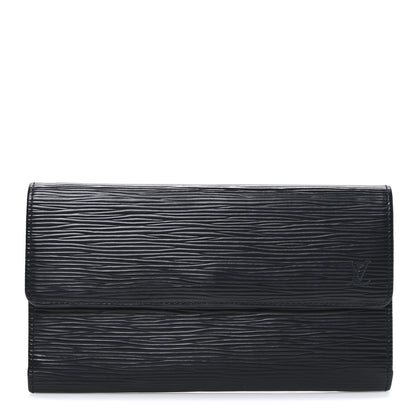 Louis Vuitton Epi Porte Tresor International Wallet Black 1 of 7