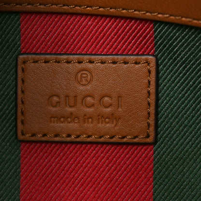 Gucci GG Supreme Monogram Emblem Medium Tote Bag Beige Dark Brown 6 of 11