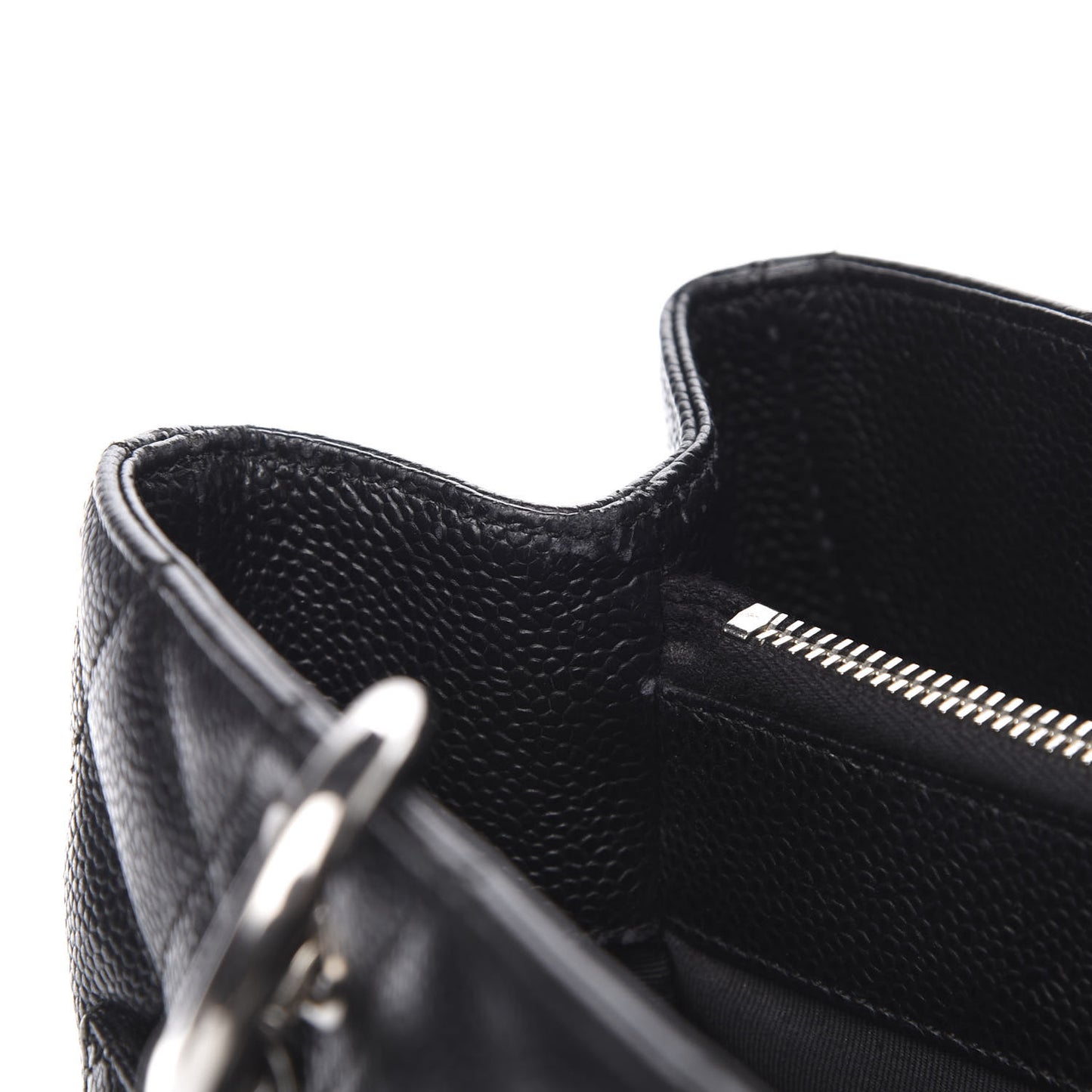 Caviar Quilted Grand Shopping Tote GST Black