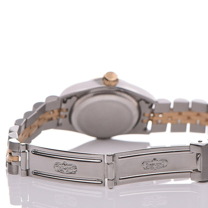 Rolex Stainless Steel 18K Yellow Gold Diamond 26mm Oyster Perpetual Datejust Watch Black 67193 5 of 6