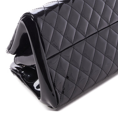 Chanel Patent Quilted Medium Just Mademoiselle Bowling Bag Black 5 of 9