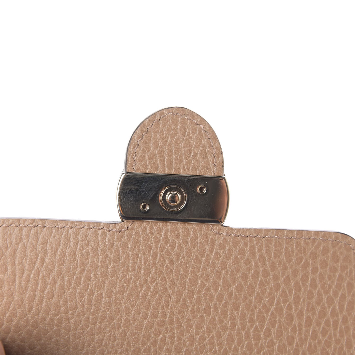 Dollar Calfskin Interlocking G French Wallet Camelia