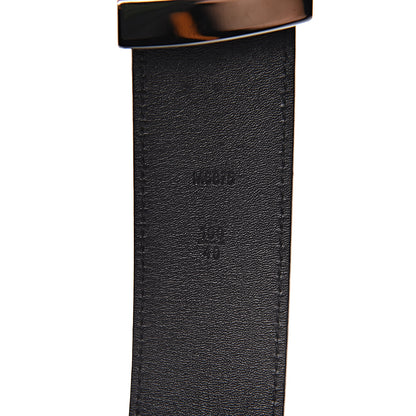 Louis Vuitton Suede Calfskin Mini Damier 40mm LV Initiales Belt 100 40 Black 4 of 6