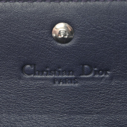 Christian Dior Patent Cannage Lady Dior Rendezvous Wallet On Chain Blue Nuit 6 of 9