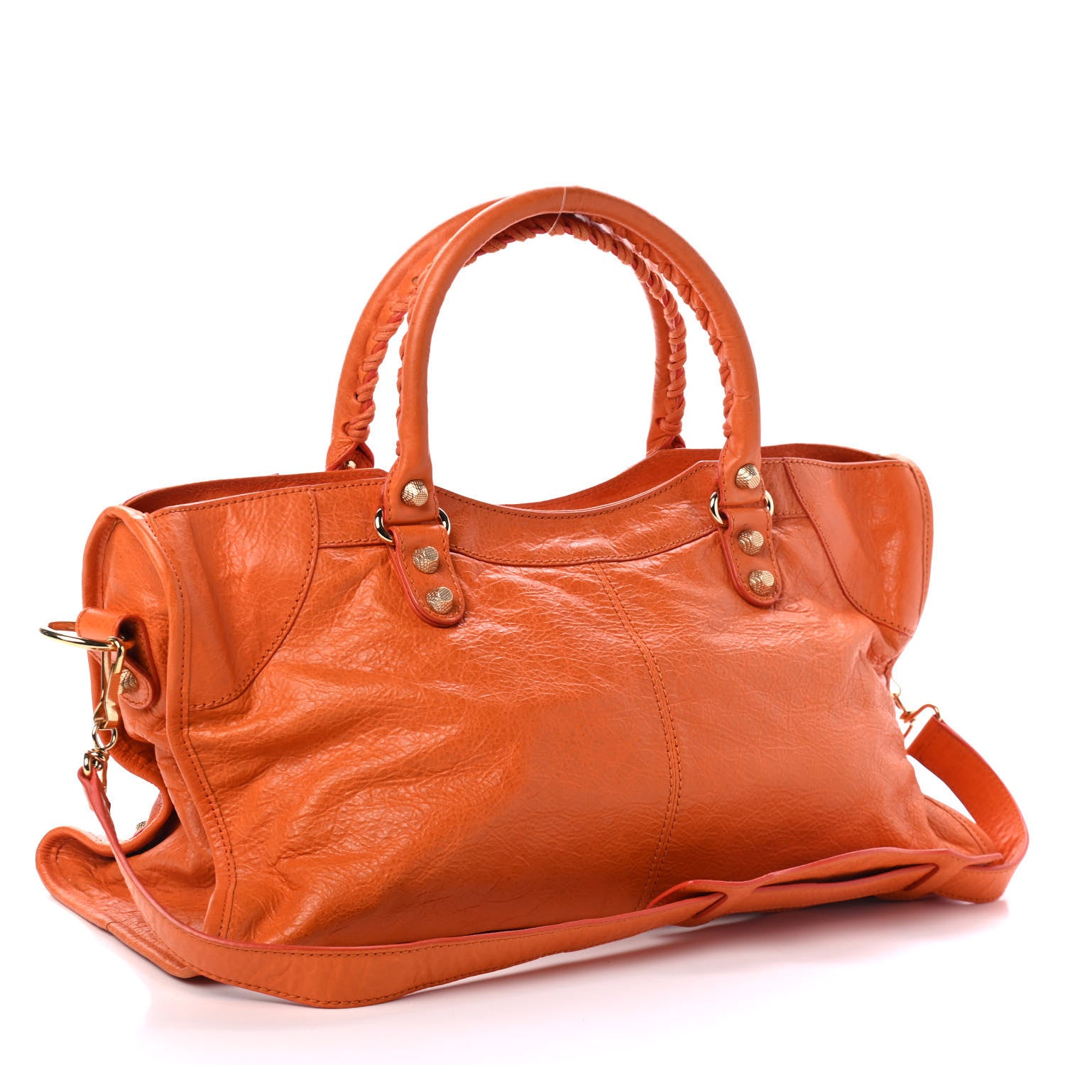 Balenciaga Agneau Giant 12 Gold Hardware Part Time Tangerine 2 of 13