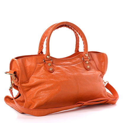 Balenciaga Agneau Giant 12 Gold Hardware Part Time Tangerine 2 of 13