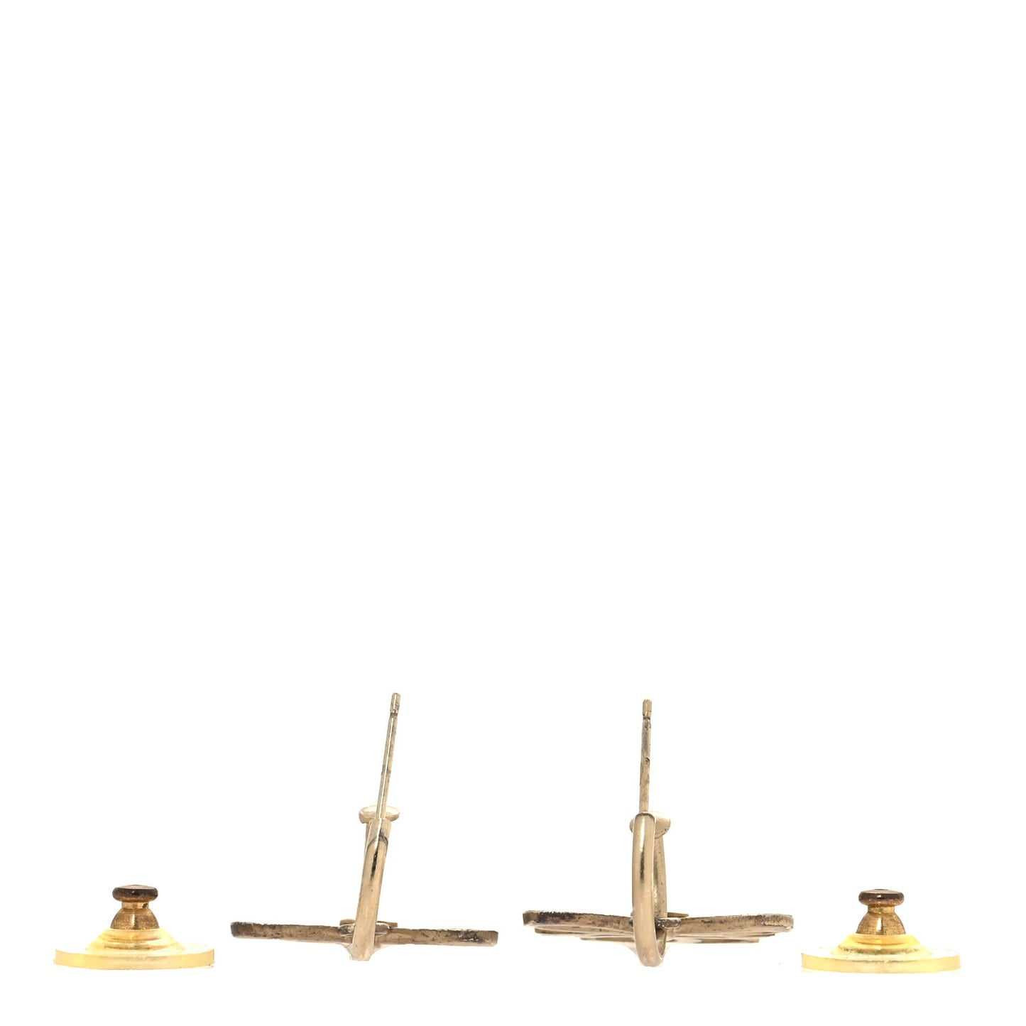 CC Bow Drop Earrings Gold