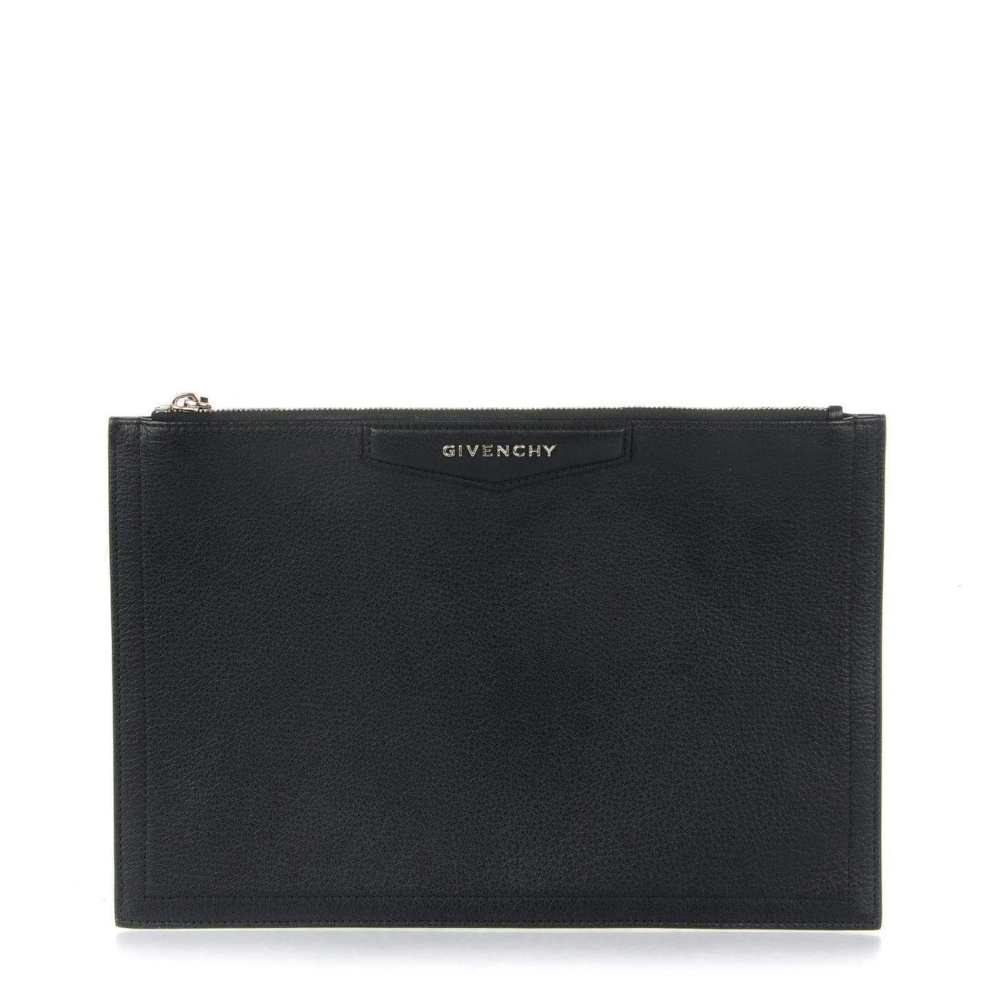 Sugar Goatskin Medium Antigona Pouch Black