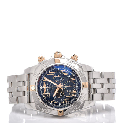 Breitling Stainless Steel 18K Rose Gold 44mm Chronomat Automatic Watch Blue IB0110 3 of 7