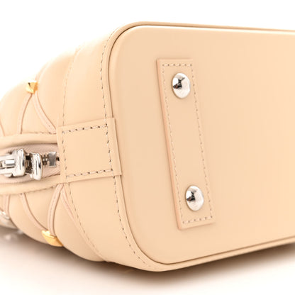 Louis Vuitton Lambskin Quilted Studded Alma BB Beige 8 of 9