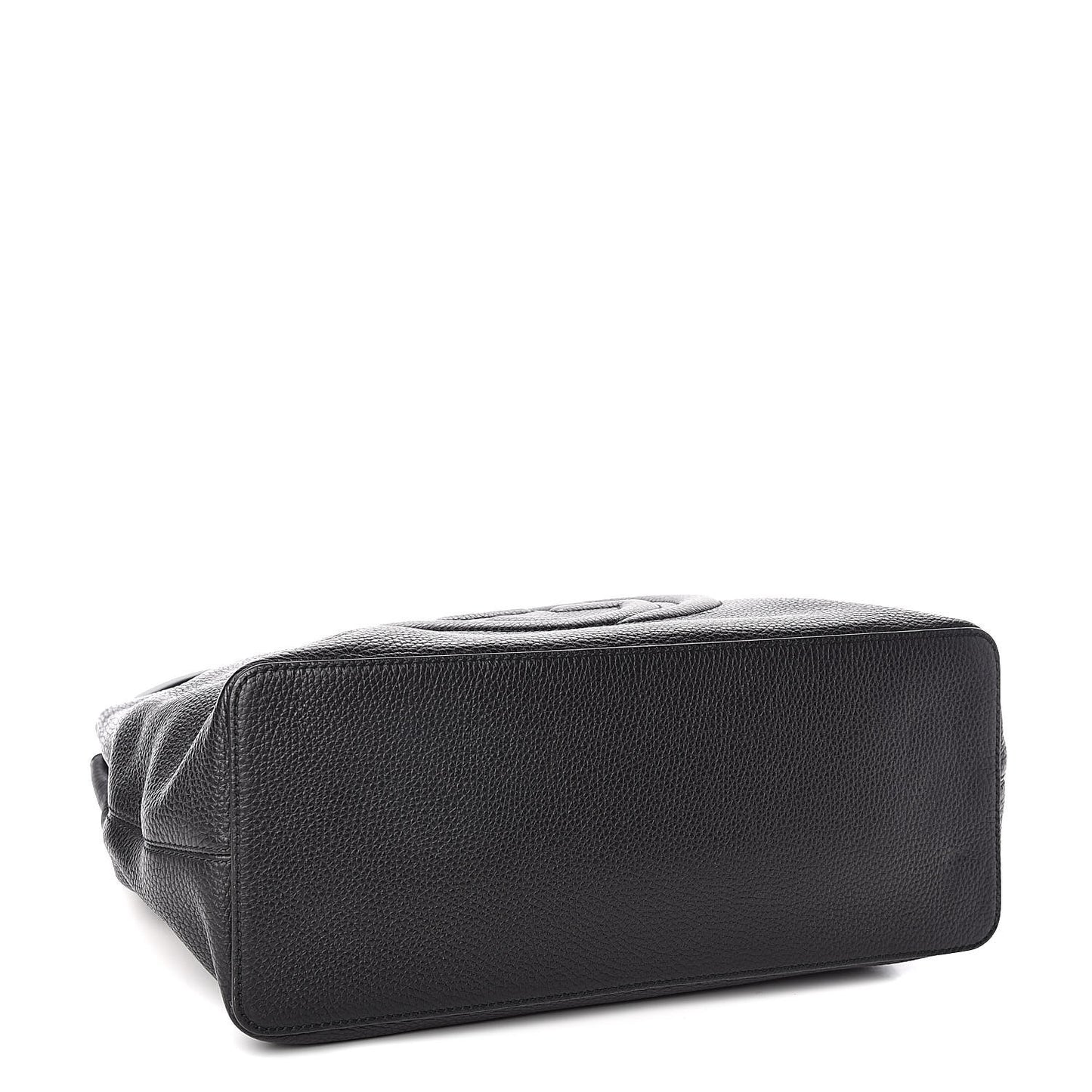 Pebbled Calfskin Large Soho Hobo Black
