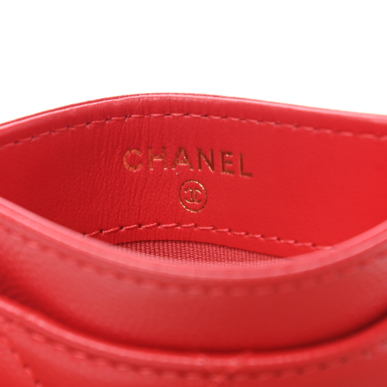 Chanel Caviar Quilted Card Holder Red 6 of 9