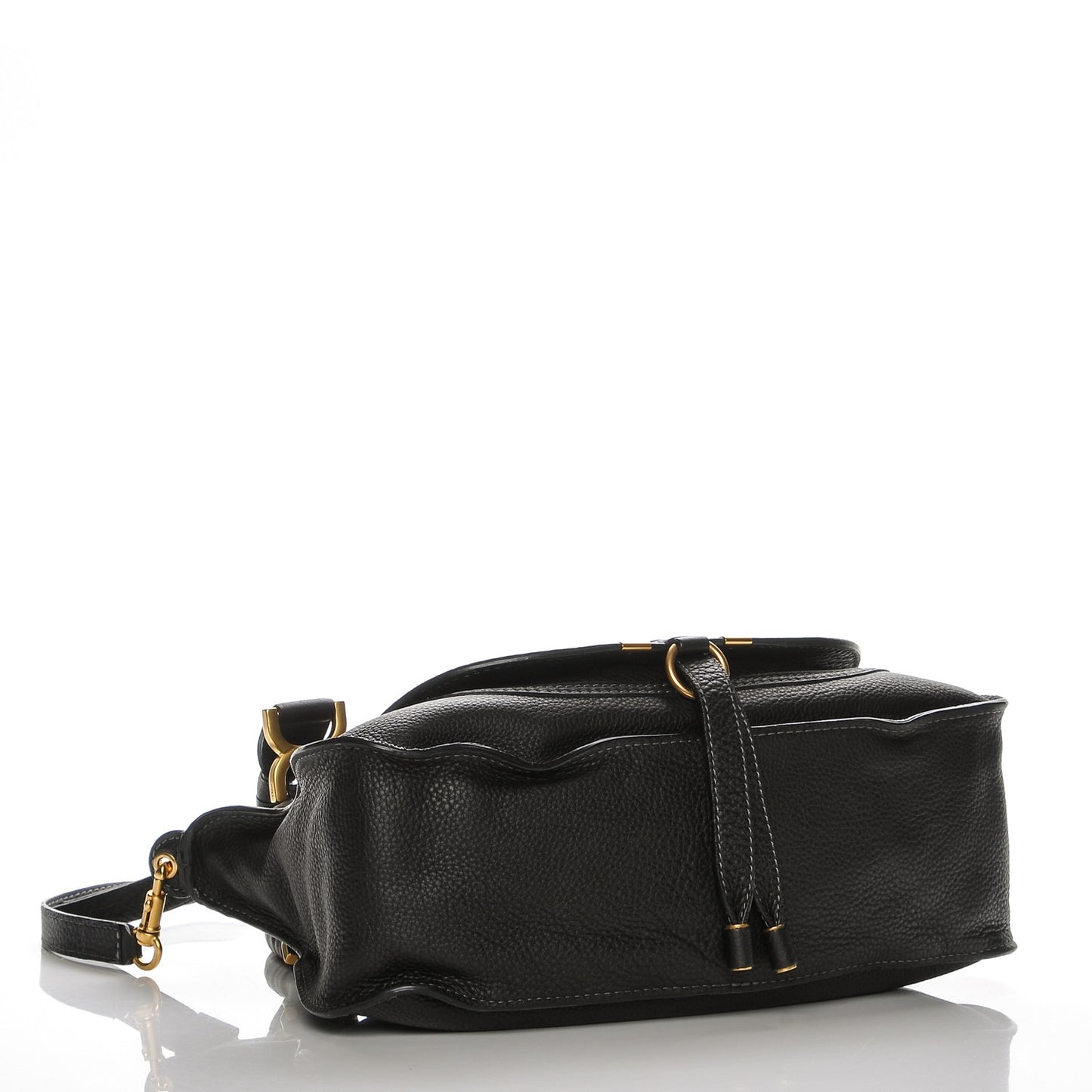 Calfskin Medium Marcie Satchel Black
