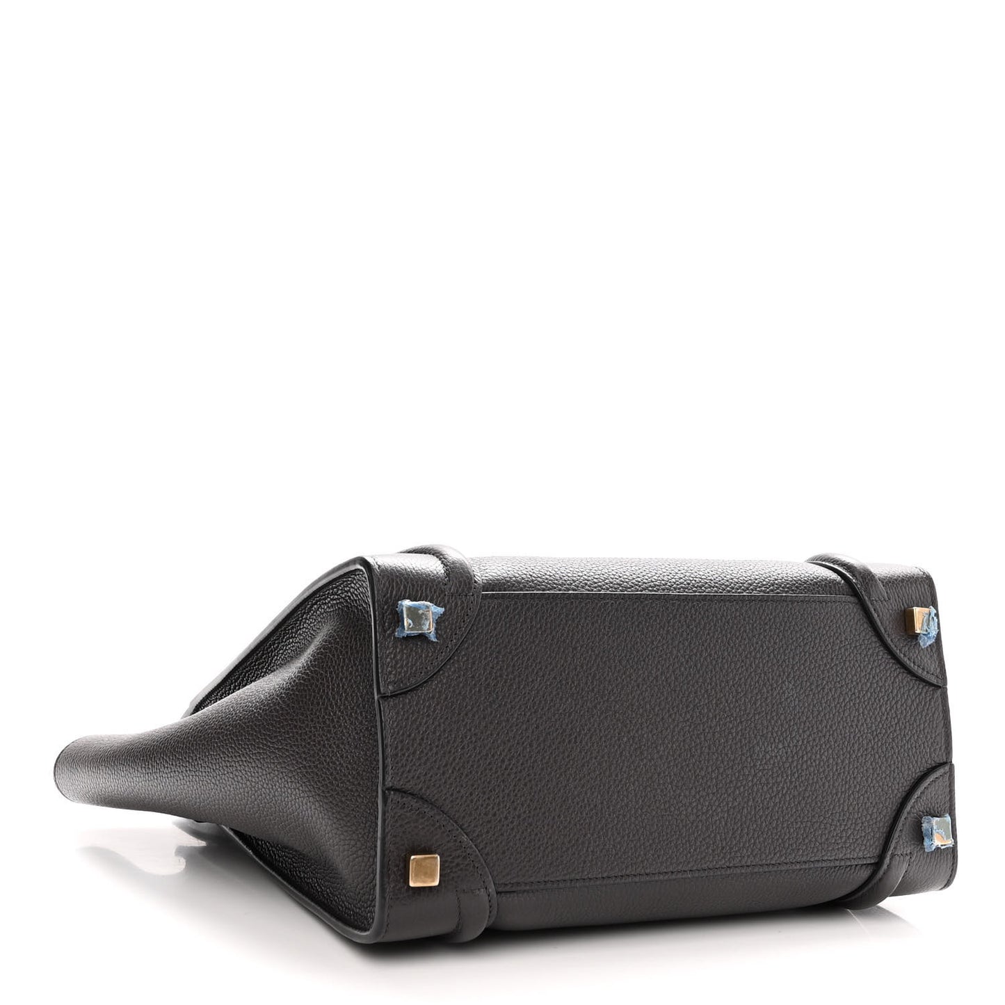 Drummed Calfskin Micro Luggage Liquorice