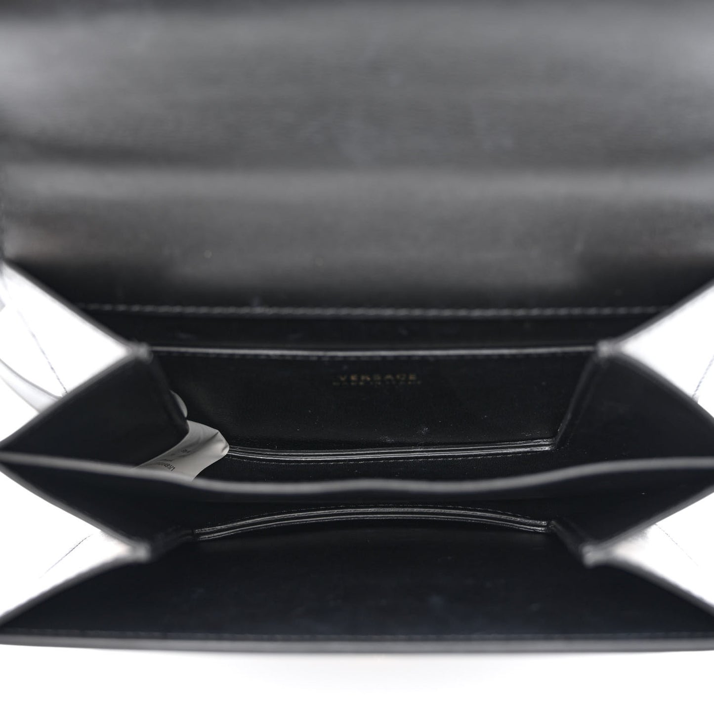 Vitello Barocco Virtus Small Top Handle Shoulder Bag Black