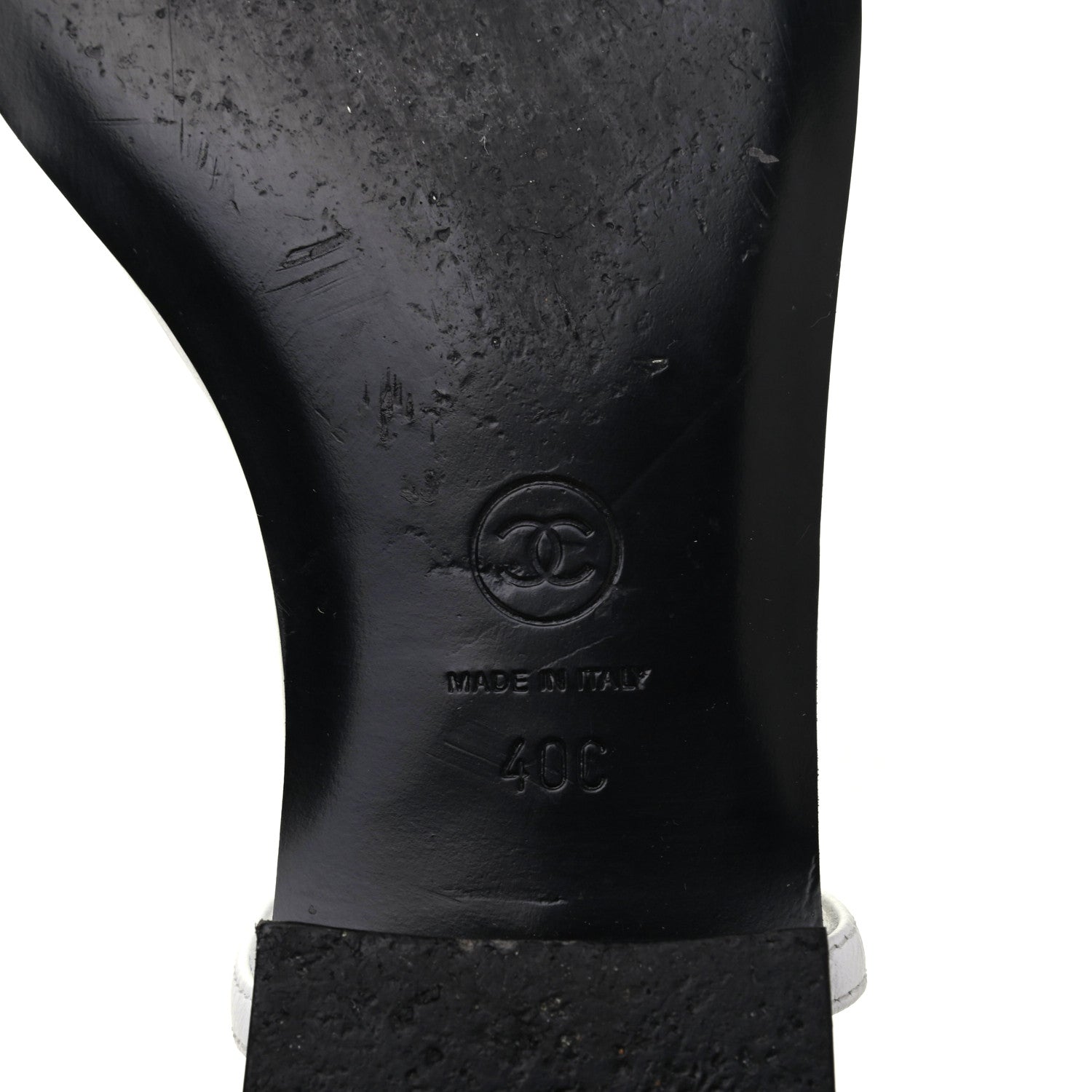 Chanel CC Logo Thong Sandals 40 White 6 of 12