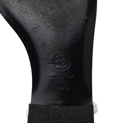 Chanel CC Logo Thong Sandals 40 White 6 of 12