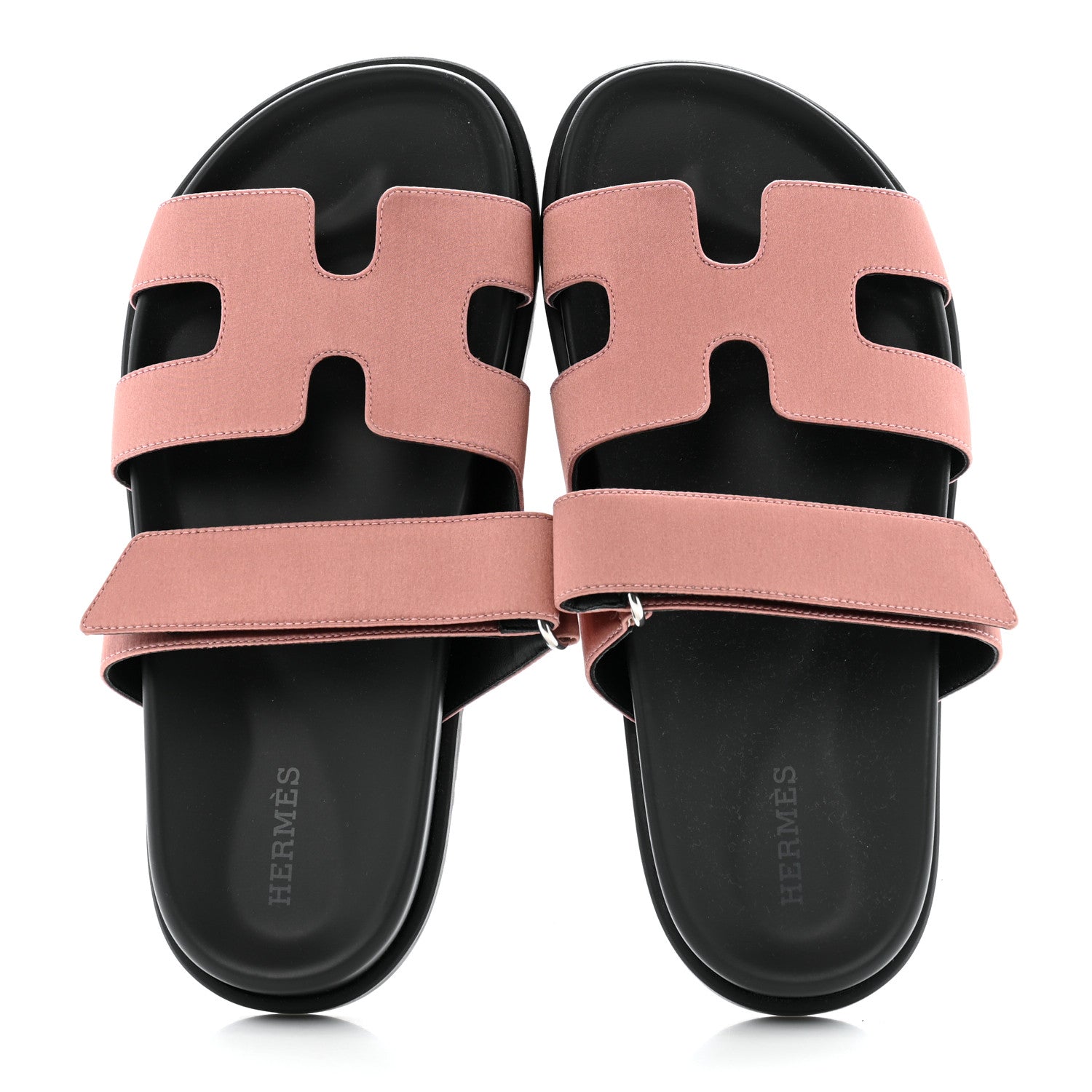 Hermes Satin Crepe Chypre Sandals 36 Bois De Rose 2 of 11