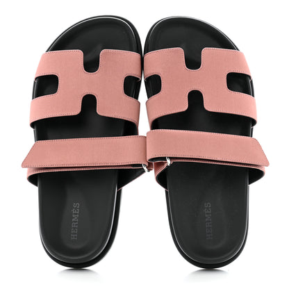 Hermes Satin Crepe Chypre Sandals 36 Bois De Rose 2 of 11