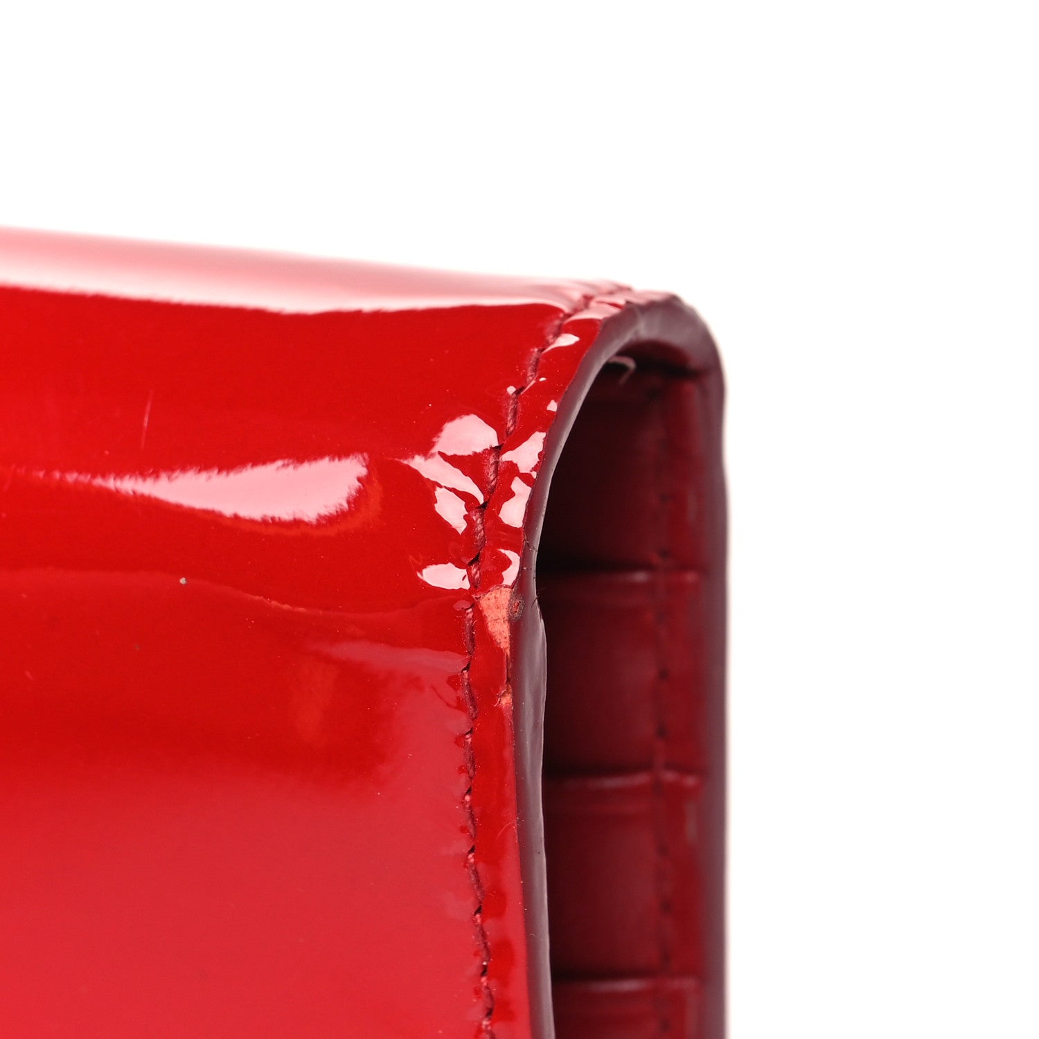 Miu Miu Vernice Crystal Logo Wallet Red 10 of 13