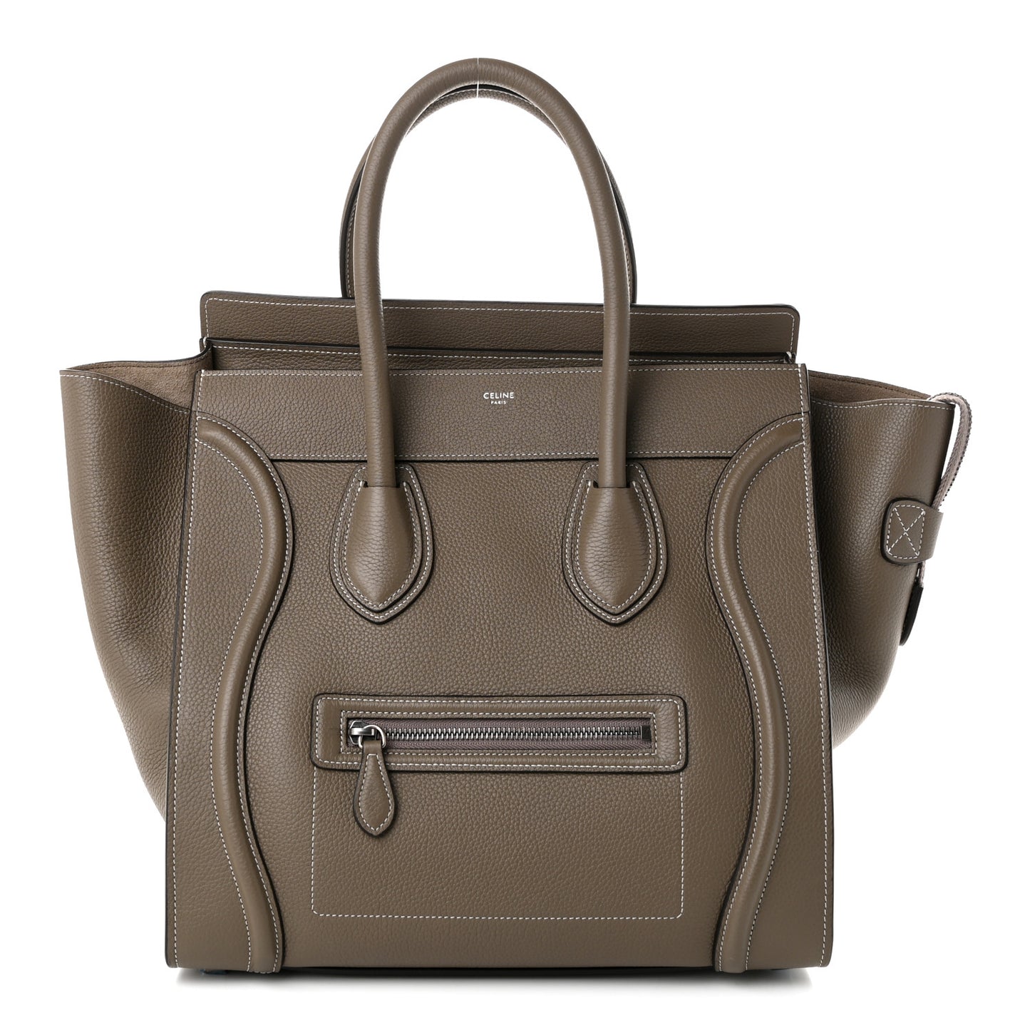 Drummed Calfskin Mini Luggage Souris