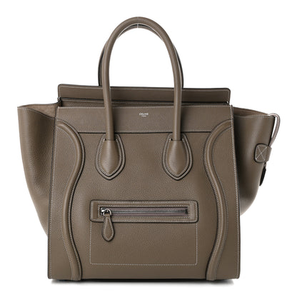 Celine Drummed Calfskin Mini Luggage Souris 1 of 10