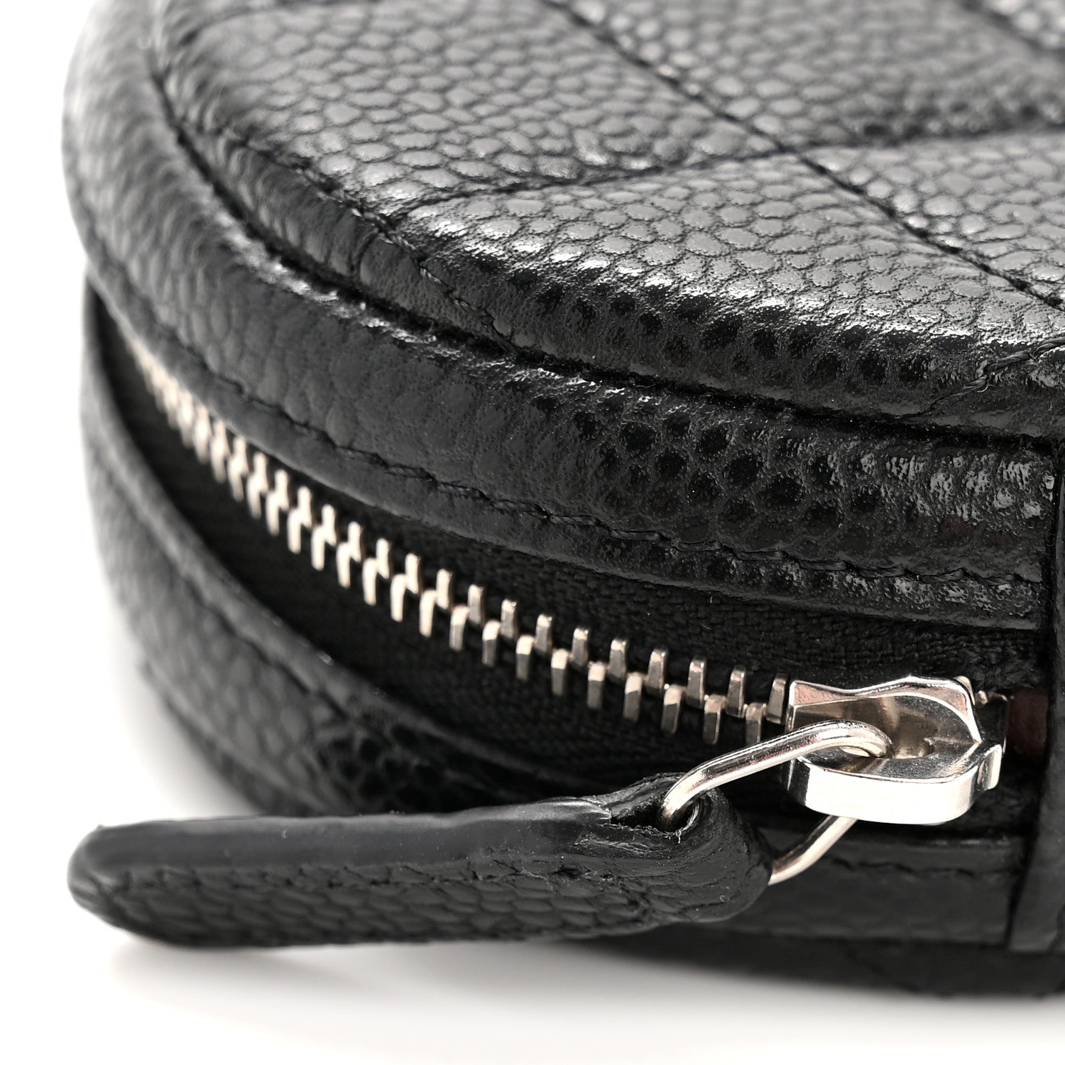 Chanel Caviar Quilted Zip Around Classic Coin Purse Black 9 of 10