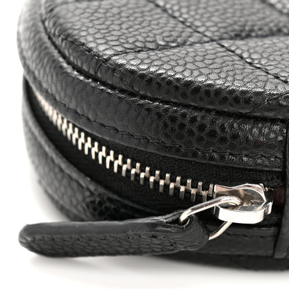 Chanel Caviar Quilted Zip Around Classic Coin Purse Black 9 of 10