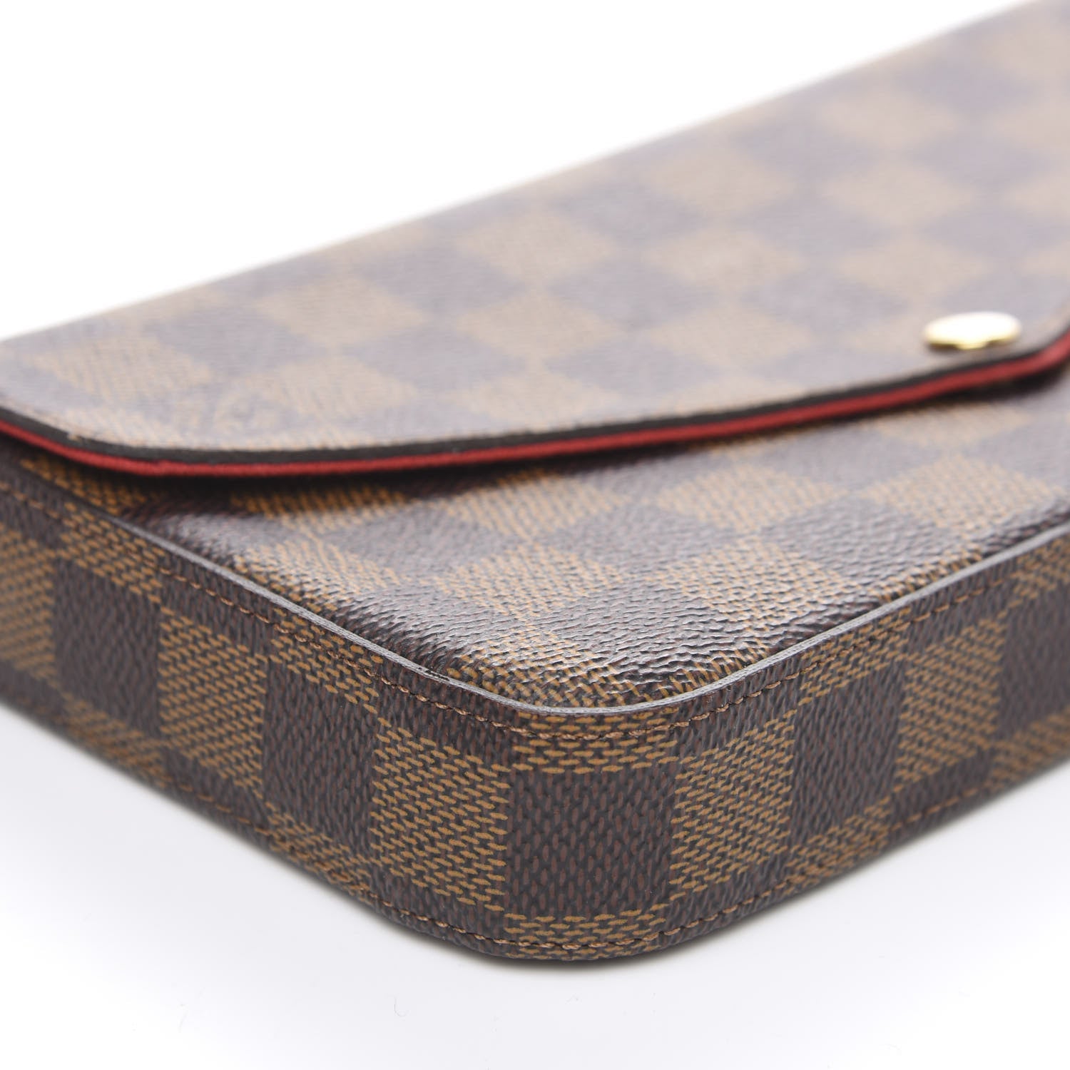 Louis Vuitton Damier Ebene Pochette Felicie Chain Wallet 7 of 12