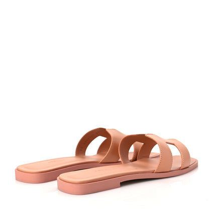 Hermes Calfskin Oran Sandals 36.5 Granit Rose 4 of 8
