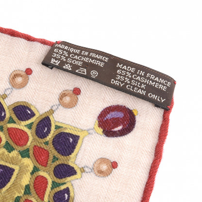 Hermes Cashmere Silk Parures Des Maharajas Shawl 140 7 of 7