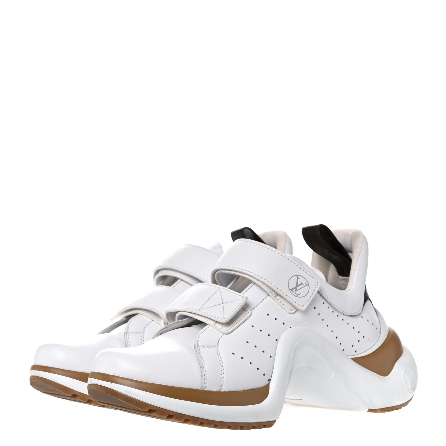 Louis Vuitton Calfskin Monogram Velcro LV Archlight Sneakers 41 White 3 of 19