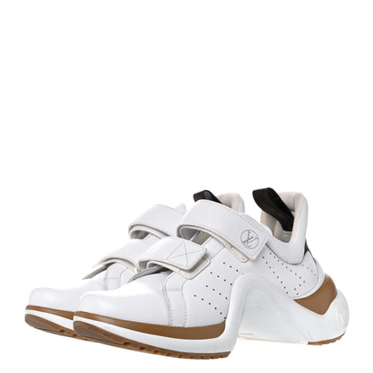 Louis Vuitton Calfskin Monogram Velcro LV Archlight Sneakers 41 White 3 of 19