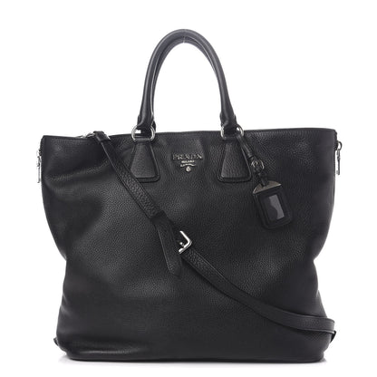 Prada Vitello Phenix Tote Black 2 of 19