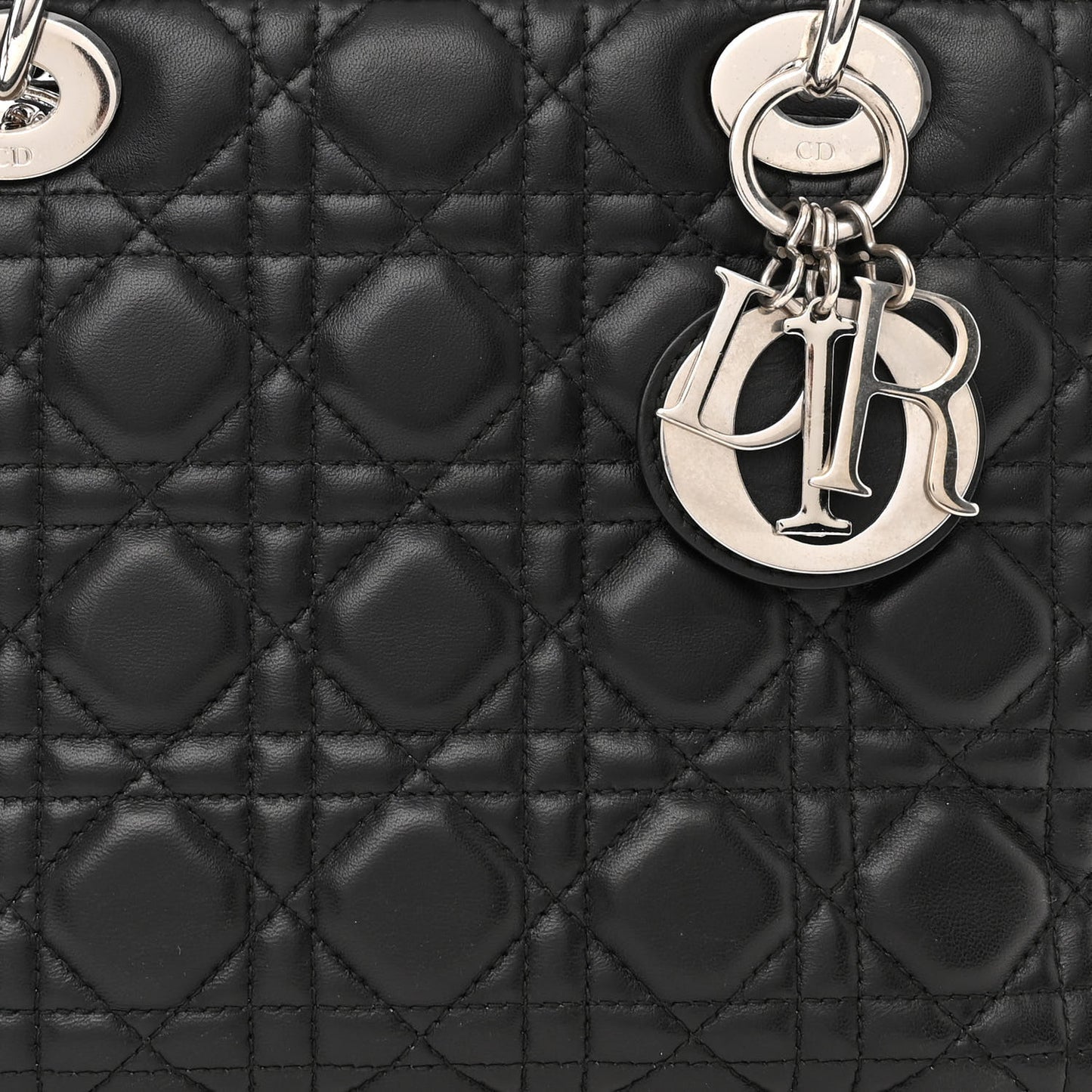 Lambskin Cannage Medium Lady Dior Black